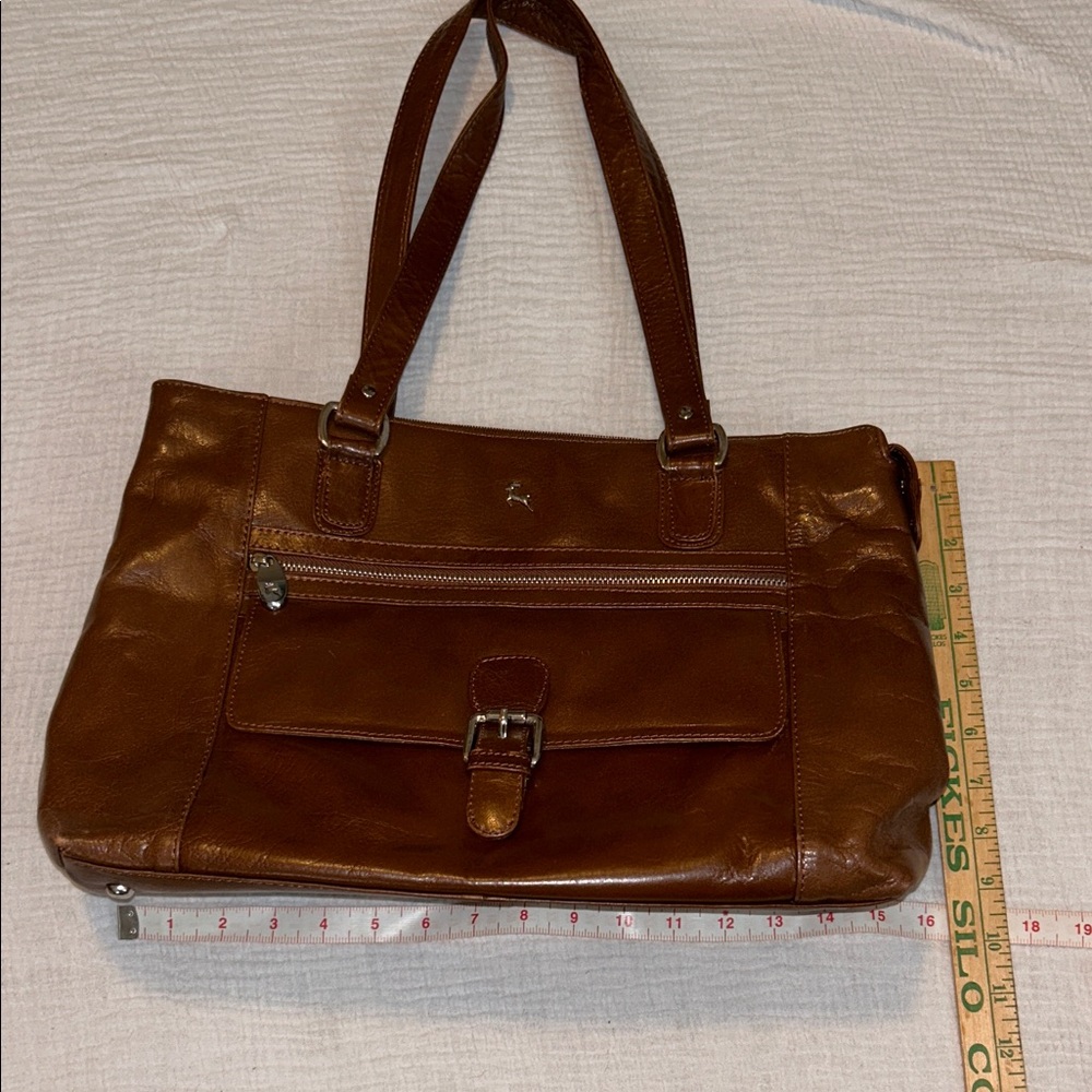 Ashwood Genuine Leather Shoulder Bag Tote Cognac Brown Handbag Purse - Picture 11 of 17